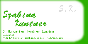 szabina kuntner business card